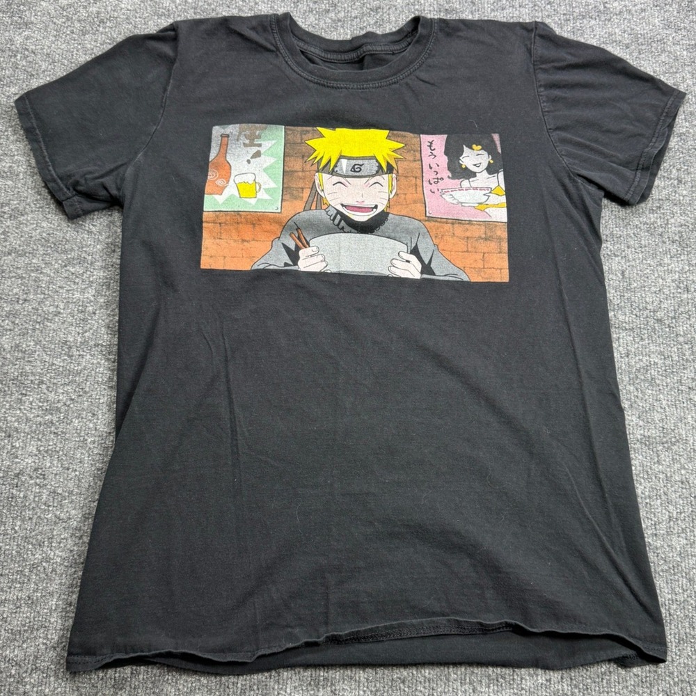 Naruto Shippuden‎ Ichiraku Ramen Shop Graphic Tee Mens M Black Anime T-Shirt